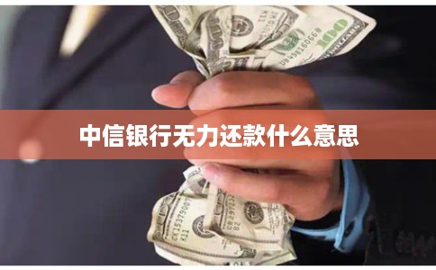 中信银行无力还款什么意思