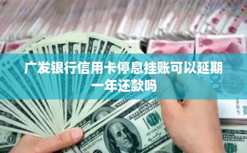 广发银行信用卡停息挂账可以延期一年还款吗