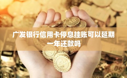 广发银行信用卡停息挂账可以延期一年还款吗