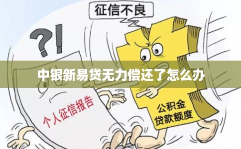 中银新易贷无力偿还了怎么办
