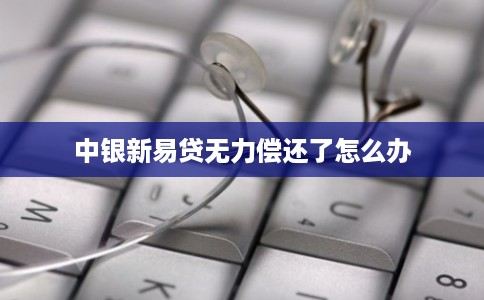 中银新易贷无力偿还了怎么办