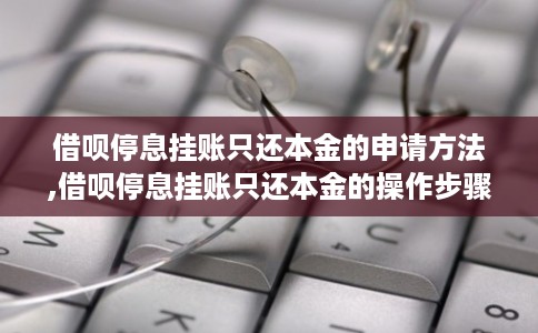 借呗停息挂账只还本金的申请方法,借呗停息挂账只还本金的操作步骤