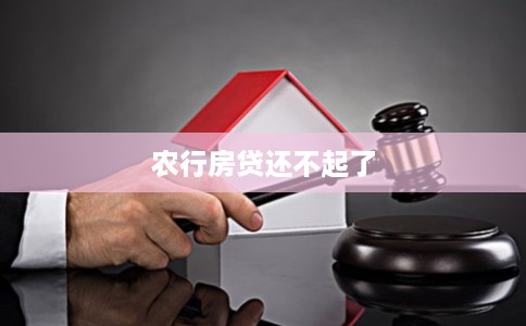 农行房贷还不起了 农行房贷还不起了
