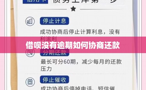 借呗没有逾期如何协商还款 借呗没有逾期如何协商还款