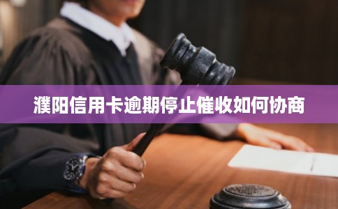 濮阳信用卡逾期停止催收如何协商
