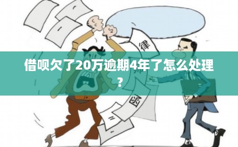 借呗欠了20万逾期4年了怎么处理？