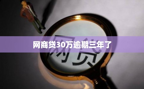 网商贷30万逾期三年了