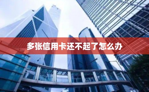 多张信用卡还不起了怎么办 多张信用卡还不起了怎么办