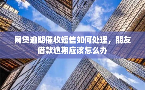 网贷逾期催收短信如何处理，朋友借款逾期应该怎么办