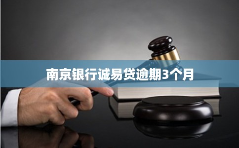 南京银行诚易贷逾期3个月