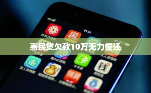 惠民贷欠款10万无力偿还 惠民贷欠款10万无力偿还