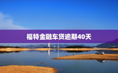 福特金融车贷逾期40天 福特金融车贷逾期40天