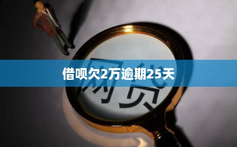 借呗欠2万逾期25天 借呗欠2万逾期25天