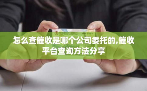 怎么查催收是哪个公司委托的,催收平台查询方法分享