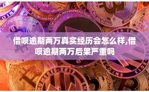借呗逾期两万真实经历会怎么样,借呗逾期两万后果严重吗 借呗逾期两万真实经历会怎么样,借呗逾期两万后果严重吗
