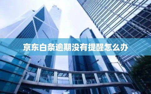 京东白条逾期没有提醒怎么办