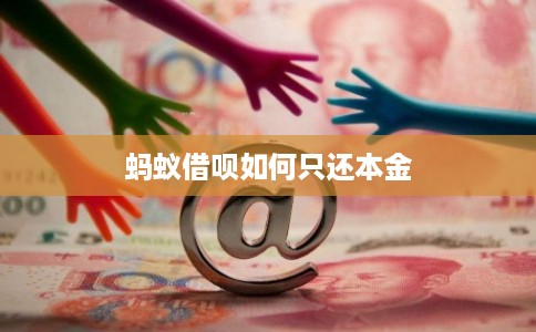 蚂蚁借呗如何只还本金