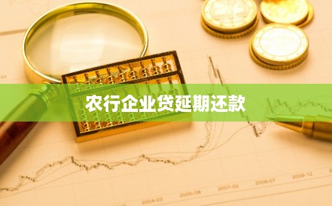 农行企业贷延期还款