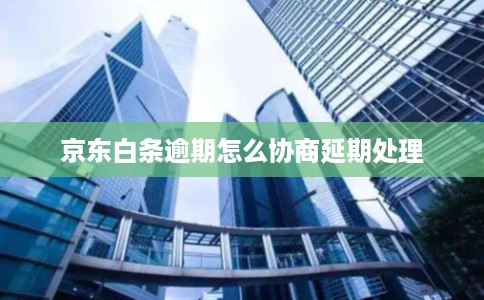 京东白条逾期怎么协商延期处理