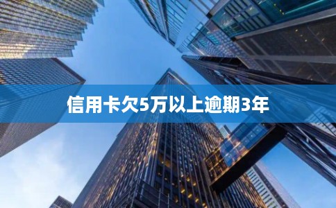 信用卡欠5万以上逾期3年
