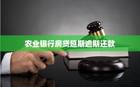 农业银行房贷延期逾期还款