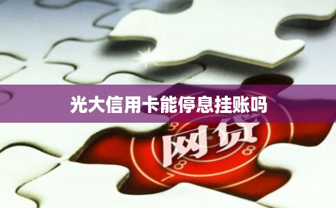 光大信用卡能停息挂账吗 光大信用卡能停息挂账吗