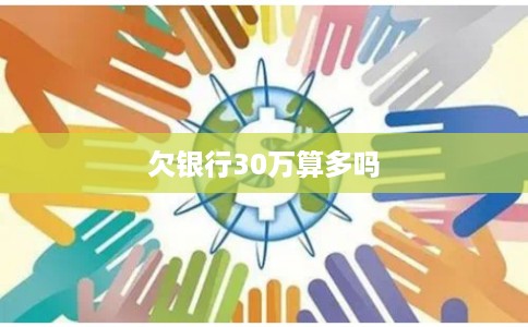 欠银行30万算多吗 欠银行30万算多吗