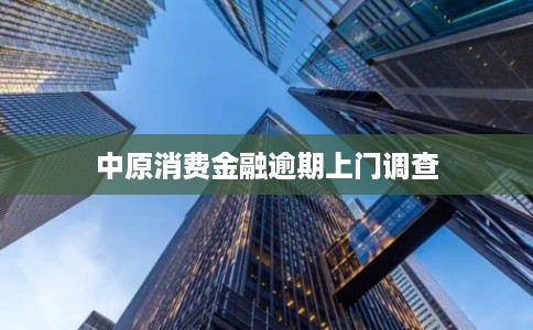 中原消费金融逾期上门调查 中原消费金融逾期上门调查