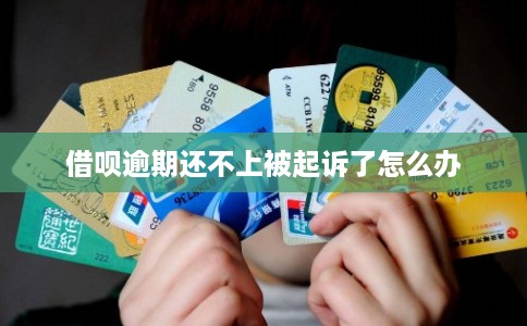 借呗逾期还不上被起诉了怎么办