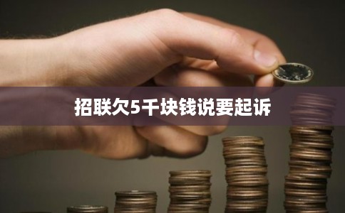 招联欠5千块钱说要起诉