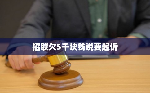 招联欠5千块钱说要起诉