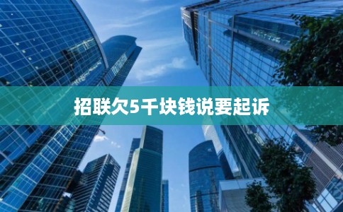 招联欠5千块钱说要起诉