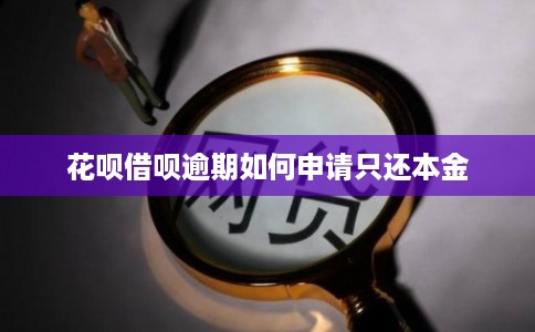 花呗借呗逾期如何申请只还本金
