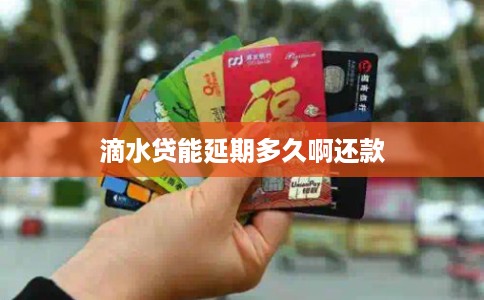 滴水贷能延期多久啊还款