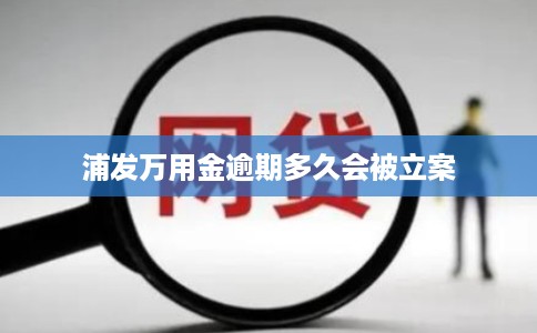 浦发万用金逾期多久会被立案