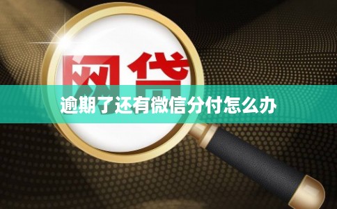 逾期了还有微信分付怎么办 逾期了还有微信分付怎么办