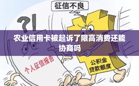 农业信用卡被起诉了限高消费还能协商吗 农业信用卡被起诉了限高消费还能协商吗