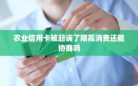 农业信用卡被起诉了限高消费还能协商吗 农业信用卡被起诉了限高消费还能协商吗