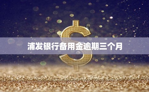浦发银行备用金逾期三个月 浦发银行备用金逾期三个月