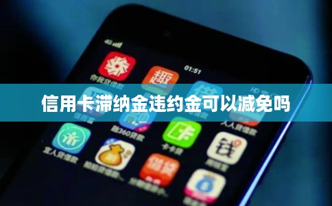 信用卡滞纳金违约金可以减免吗