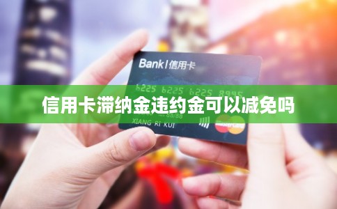 信用卡滞纳金违约金可以减免吗