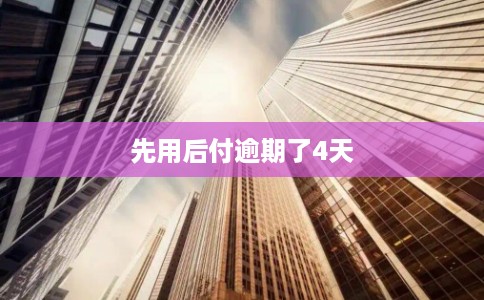 先用后付逾期了4天 先用后付逾期了4天
