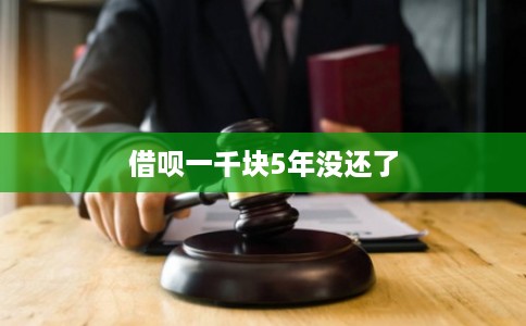 借呗一千块5年没还了