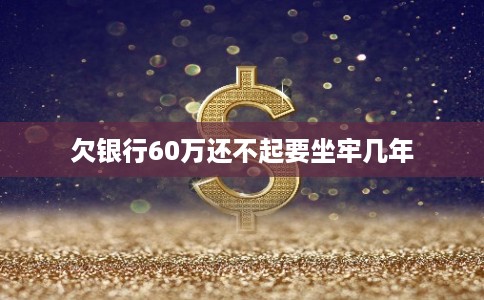 欠银行60万还不起要坐牢几年