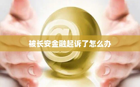 被长安金融起诉了怎么办