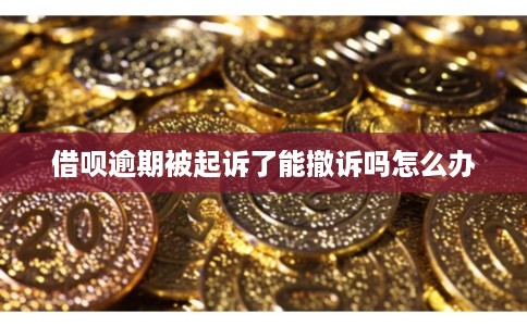 借呗逾期被起诉了能撤诉吗怎么办 借呗逾期被起诉了能撤诉吗怎么办