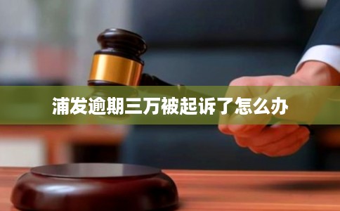 浦发逾期三万被起诉了怎么办 浦发逾期三万被起诉了怎么办