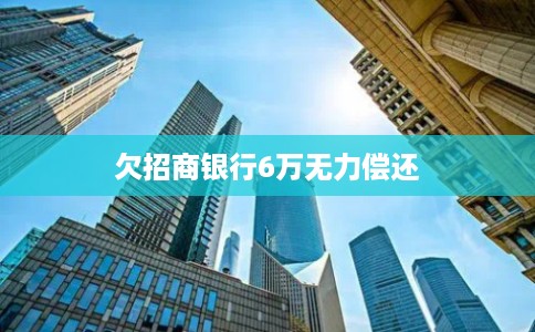 欠招商银行6万无力偿还 欠招商银行6万无力偿还