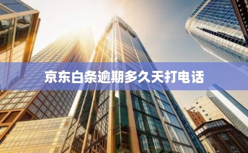 京东白条逾期多久天打电话 京东白条逾期多久天打电话