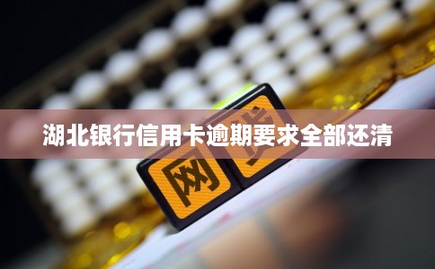 湖北银行信用卡逾期要求全部还清 湖北银行信用卡逾期要求全部还清